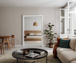 scandinavian style apartment interior.